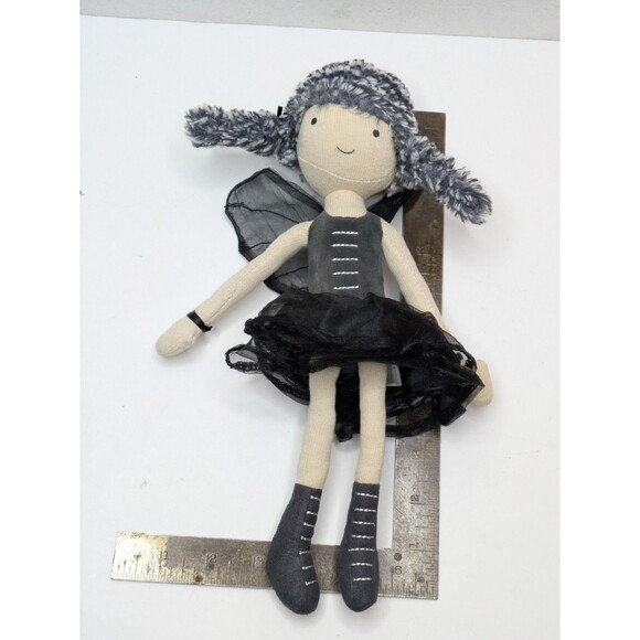 Jellycat Dark Goth Fairy Fae Plush Stuffed Animal Doll Retired Emo 14" FLAWS - Picture 3 of 11